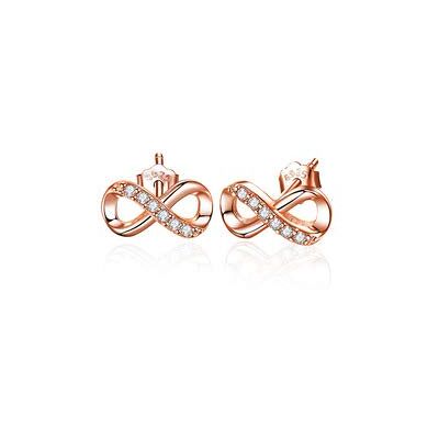 Scott Boucles d'oreilles infini en argent sterling 925 avec zircons scintillants pour femme et femme Bijoux avec strass Infini, Argent, Cristal Zircone cubique Scott Boucles d'oreilles infini en argent sterling 925 avec zircons scintillants pour femme et femme Bijoux avec strass Infini, Argent, Cristal Zircone cubique