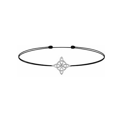 TALISMAN JEWELLERY Bracelet cordon en argent sterling 925 Noeud de sorcière (11,20 mm pièce) TALISMAN JEWELLERY Bracelet cordon en argent sterling 925 Noeud de sorcière (11,20 mm pièce)