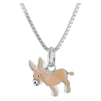 trendor Collier pour enfant avec pendentif âne, argent 925, 21097-40 40 cm Un bijou intemporel pour les filles, un accessoire de mode trendor Collier pour enfant avec pendentif âne, argent 925, 21097-40 40 cm Un bijou intemporel pour les filles, un accessoire de mode