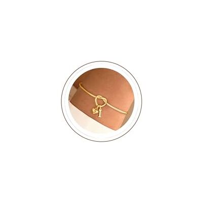 TINGN Bracelet pour femme doré Cadeaux de Saint-Valentin Bracelet en forme de cœur avec lettres de A à Z Bracelet nœud d'amour Cadeau personnalisé pour femme fille petite amie Cadeau de TINGN Bracelet pour femme doré Cadeaux de Saint-Valentin Bracelet en forme de cœur avec lettres de A à Z Bracelet nœud d'amour Cadeau personnalisé pour femme fille petite amie Cadeau de