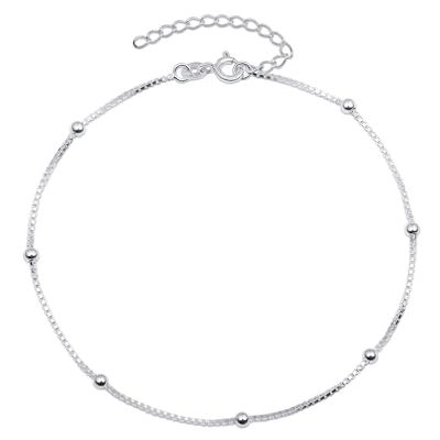 Amberta Bracelet de Cheville pour Femme en Argent Sterling 925 Chaînes de Cheville Réglables d'Été Perles Coeur Bijoux Bohème: Chaîne de Pied à Boules Amberta Bracelet de Cheville pour Femme en Argent Sterling 925 Chaînes de Cheville Réglables d'Été Perles Coeur Bijoux Bohème: Chaîne de Pied à Boules