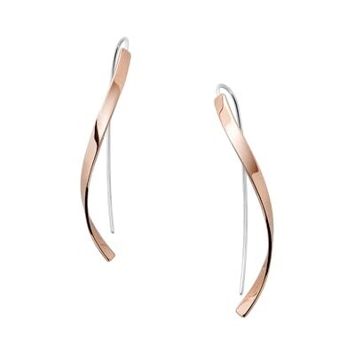 Skagen Boucles d'oreilles en acier inoxydable ou semi-précieux pour femmes avec fermeture à fil d'oreille ouvert Skagen Boucles d'oreilles en acier inoxydable ou semi-précieux pour femmes avec fermeture à fil d'oreille ouvert