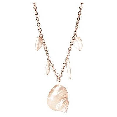 Purelei Opulent Shell Chaîne Collier de coquillages avec perles d'eau douce Plaqué or 18 carats Acier inoxydable Bijou élégant en coquillage Accessoire d'été pour femme Longueur 35/40/45 Purelei Opulent Shell Chaîne Collier de coquillages avec perles d'eau douce Plaqué or 18 carats Acier inoxydable Bijou élégant en coquillage Accessoire d'été pour femme Longueur 35/40/45