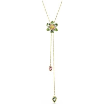 Swarovski Idyllia Fleur Multicolore Doré Collier Y Swarovski Idyllia Fleur Multicolore Doré Collier Y
