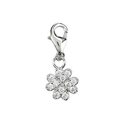 Depesche 11785-078 Charmes Express yourself Pendentif pour colliers et bracelets, trèfle, argenté, comme petit cadeau Depesche 11785-078 Charmes Express yourself Pendentif pour colliers et bracelets, trèfle, argenté, comme petit cadeau