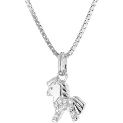 trendor Collier pour enfant, argent sterling 925 avec pendentif 40 cm Un bijou intemporel pour les filles, un accessoire de mode trendor Collier pour enfant, argent sterling 925 avec pendentif 40 cm Un bijou intemporel pour les filles, un accessoire de mode