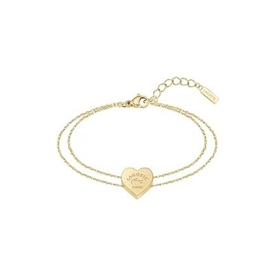Lacoste Bracelet chaîne Love My Croc en or jaune avec breloque cœur 2040400, One Size, Acier inoxydable, Pas de gemme Lacoste Bracelet chaîne Love My Croc en or jaune avec breloque cœur 2040400, One Size, Acier inoxydable, Pas de gemme