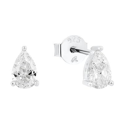 amor Boucles d'oreilles en argent sterling 925 pour femme, avec zircone synthétique, livrées dans une boîte cadeau. amor Boucles d'oreilles en argent sterling 925 pour femme, avec zircone synthétique, livrées dans une boîte cadeau.