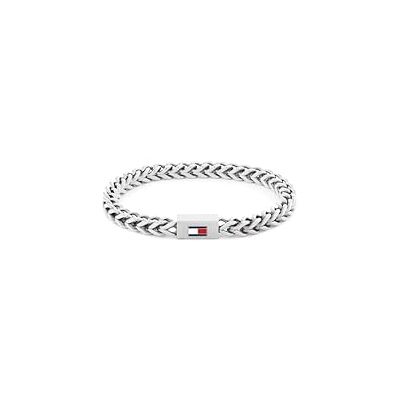 Tommy Hilfiger Bracelet chaîne pour homme en acier inoxydable avec le drapeau emblématique de – Disponible en argent, or ou noir Tommy Hilfiger Bracelet chaîne pour homme en acier inoxydable avec le drapeau emblématique de – Disponible en argent, or ou noir