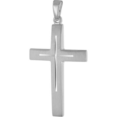 trendor Pendentif croix pour homme en argent 925 rhodié, 28 mm, réf. 21314 Des bijoux pour hommes, une idée cadeau intemporelle trendor Pendentif croix pour homme en argent 925 rhodié, 28 mm, réf. 21314 Des bijoux pour hommes, une idée cadeau intemporelle