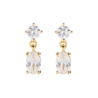 Amen Boucles d'oreilles femme EOVGB, Argent sterling Zircon Amen Boucles d'oreilles femme EOVGB, Argent sterling Zircon