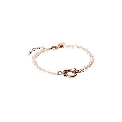 Purelei Pearl Charm Bracelet avec perles d'eau douce et œillet à breloques, en acier inoxydable plaqué or 14 K/18 carats, 16 à 19 cm, bijou élégant, réglable Purelei Pearl Charm Bracelet avec perles d'eau douce et œillet à breloques, en acier inoxydable plaqué or 14 K/18 carats, 16 à 19 cm, bijou élégant, réglable