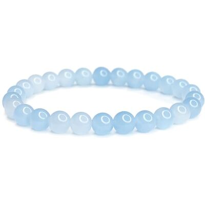 Felicidade Bracelet en Calcite bleue Pierre Naturelle Cadeau anniversaire cadeau noel cadeau unisex femme homme ado fille garçon (Perles de 6mm) Felicidade Bracelet en Calcite bleue Pierre Naturelle Cadeau anniversaire cadeau noel cadeau unisex femme homme ado fille garçon (Perles de 6mm)