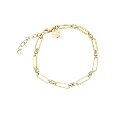 Rosefield Bestsellers Evolution Femme Acier Inoxydable Bracelet Round Crystals and Paperclip Rosefield Bestsellers Evolution Femme Acier Inoxydable Bracelet Round Crystals and Paperclip