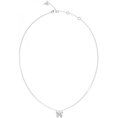 GUESS Collier Chrysalis en acier JUBN04107JWRH, taille unique, argent, sans pierre précieuse GUESS Collier Chrysalis en acier JUBN04107JWRH, taille unique, argent, sans pierre précieuse