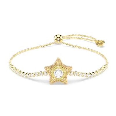 Swarovski Bracelet Sublima, taille ronde, étoile, lilas, finition or 18 carats Swarovski Bracelet Sublima, taille ronde, étoile, lilas, finition or 18 carats