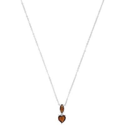 amor Collier pour Femme en Argent 925 avec Verre Pendentif en Forme de Cœur AMR-N0013 amor Collier pour Femme en Argent 925 avec Verre Pendentif en Forme de Cœur AMR-N0013