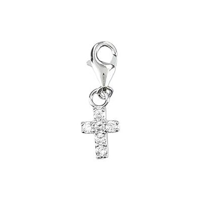 Depesche 11785-048 Charmes Express yourself Pendentif pour colliers et bracelets, croix plaquée argent, comme petit cadeau Depesche 11785-048 Charmes Express yourself Pendentif pour colliers et bracelets, croix plaquée argent, comme petit cadeau