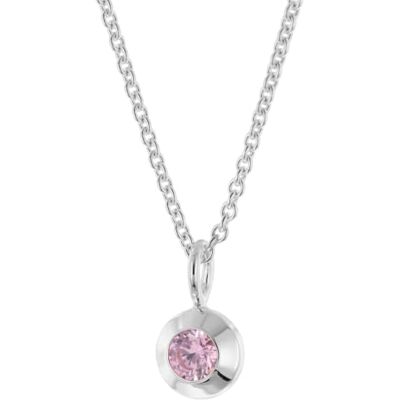 trendor Collier pour femme avec pendentif en zircon rose, argent 40 cm Collier pour femme avec pendentif, argent sterling rhodié, orné d'oxydes de zirconium, longueur ajustable trendor Collier pour femme avec pendentif en zircon rose, argent 40 cm Collier pour femme avec pendentif, argent sterling rhodié, orné d'oxydes de zirconium, longueur ajustable