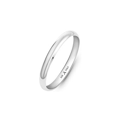 Amberta Alliance de Mariage en Or 14 Carats pour Femme et Homme Bague de Couple en Or Blanc ou Jaune Véritable Bague Simple Polie de Qualité Supérieure: Alliance en Or Blanc 2 mm Taille 56.3 Amberta Alliance de Mariage en Or 14 Carats pour Femme et Homme Bague de Couple en Or Blanc ou Jaune Véritable Bague Simple Polie de Qualité Supérieure: Alliance en Or Blanc 2 mm Taille 56.3