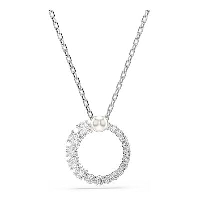 Swarovski Matrix Collection Necklace, Crystal pearl, Round cut Swarovski Matrix Collection Necklace, Crystal pearl, Round cut