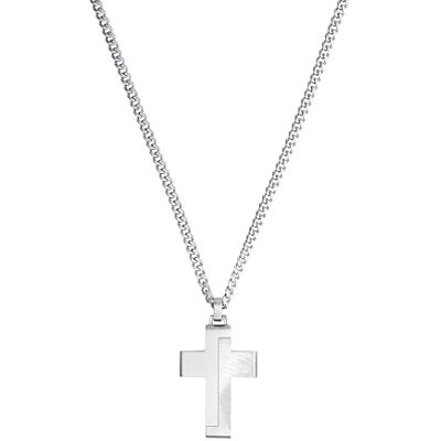 TOM TAILOR Collier pour Homme en Acier inoxydable Argenté Pendentif en Forme de Croix TT-N0045 TOM TAILOR Collier pour Homme en Acier inoxydable Argenté Pendentif en Forme de Croix TT-N0045
