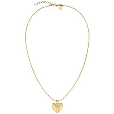 Rosefield Femme 14K Plaqué Or Collier Rainuré Cœur JNHPG-J1007 Rosefield Femme 14K Plaqué Or Collier Rainuré Cœur JNHPG-J1007