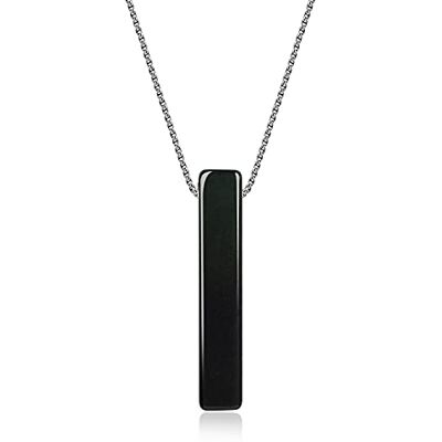 COAI Collier Chaîne Pendentif Barre Pierre Homme Femme COAI Collier Chaîne Pendentif Barre Pierre Homme Femme