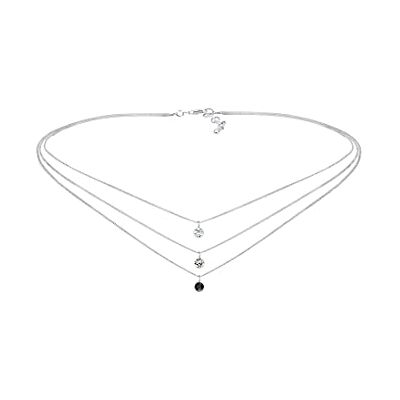 Elli Collier Femme Couvre Chef avec Cristaux en Argent Sterling 925, 36, Argent sterling, Cristal Swarovski Elli Collier Femme Couvre Chef avec Cristaux en Argent Sterling 925, 36, Argent sterling, Cristal Swarovski
