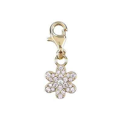 Depesche 11785-103 Charmes Express yourself Pendentif pour colliers et bracelets, fleur rose, plaqué or, comme petit cadeau Depesche 11785-103 Charmes Express yourself Pendentif pour colliers et bracelets, fleur rose, plaqué or, comme petit cadeau