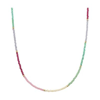 SINGULARU Collier Dye Dots Pastel Acier Plaqué Or Bijoux pour femmes SINGULARU Collier Dye Dots Pastel Acier Plaqué Or Bijoux pour femmes