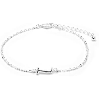 LUXENTER Bracelet Alphabet Finition Argent Lettre J Taille Unique Métal Sans Pierre Précieuse Taille Unique Métal, Sans Pierres Précieuses LUXENTER Bracelet Alphabet Finition Argent Lettre J Taille Unique Métal Sans Pierre Précieuse Taille Unique Métal, Sans Pierres Précieuses