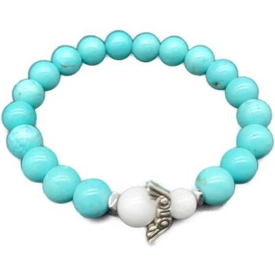 Viking Bracelet en pierre précieuse turquoise fait à la main avec ange gardien dans une boîte cadeau Bonheur, amour, énergie, famille Viking Bracelet en pierre précieuse turquoise fait à la main avec ange gardien dans une boîte cadeau Bonheur, amour, énergie, famille