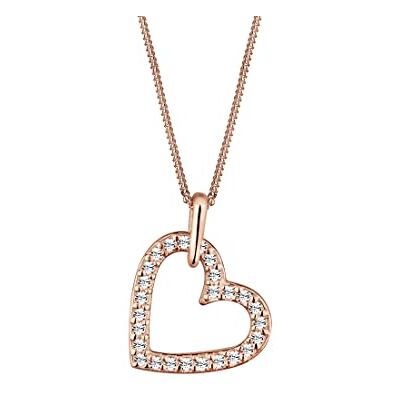 Elli Collier Femme Coeur Cristal (925/1000) Argent Elli Collier Femme Coeur Cristal (925/1000) Argent