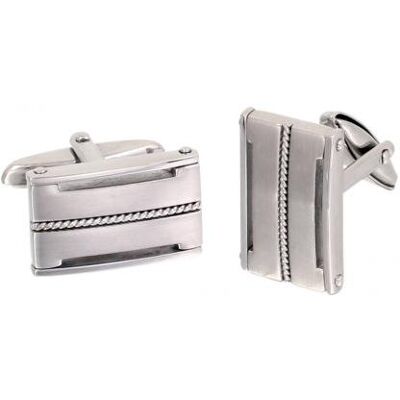 Phebus 85/0012 Boutons de Manchette Homme Acier Inoxydable Fil Torsadé, Acier allié Phebus 85/0012 Boutons de Manchette Homme Acier Inoxydable Fil Torsadé, Acier allié
