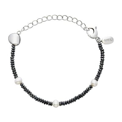 BREIL B Rocks TJ3298 Brecelet pour femme en hématite avec petits éléments arrondis en acier poli Longueur min. 17 cm Longueur max. 22 cm BREIL B Rocks TJ3298 Brecelet pour femme en hématite avec petits éléments arrondis en acier poli Longueur min. 17 cm Longueur max. 22 cm