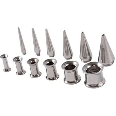 Uqezagpa Lot de 6 écarteurs d'oreille en acier inoxydable pour écarteur de langue Uqezagpa Lot de 6 écarteurs d'oreille en acier inoxydable pour écarteur de langue