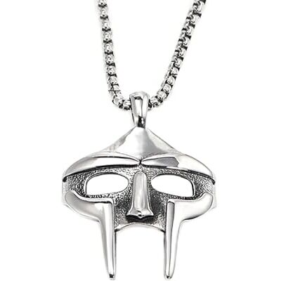 XLTEAM Collier décontracté avec pendentif masque MF DOOM pour homme Style hip-hop Tête de mort Bijou de fête Cadeau d'anniversaire XLTEAM Collier décontracté avec pendentif masque MF DOOM pour homme Style hip-hop Tête de mort Bijou de fête Cadeau d'anniversaire