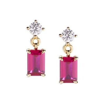Amen Boucles d'oreilles Femme EREGR, Argent sterling Zircon Amen Boucles d'oreilles Femme EREGR, Argent sterling Zircon