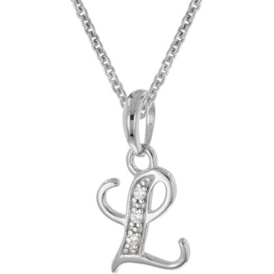 trendor Collier avec pendentif lettre L, argent sterling rhodié 45 cm Un bijou tendance pour femme, une idée cadeau magique trendor Collier avec pendentif lettre L, argent sterling rhodié 45 cm Un bijou tendance pour femme, une idée cadeau magique