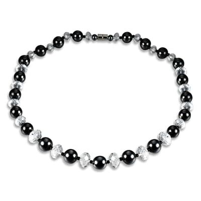 KSTE Collier magnétique – 1 pièce thérapie magnétique hématite collier de perles strass femmes hommes bijoux cadeau, Strass, perles, strass KSTE Collier magnétique – 1 pièce thérapie magnétique hématite collier de perles strass femmes hommes bijoux cadeau, Strass, perles, strass
