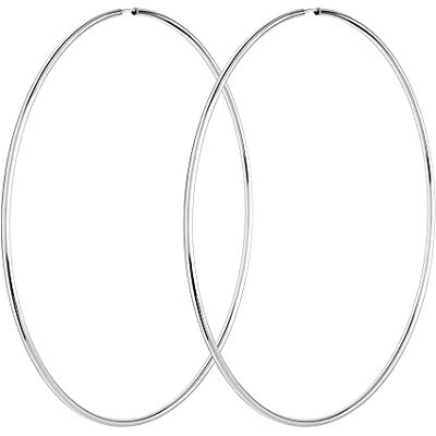 NKlaus Paire de créoles de 10cm en argent sterling 925 Boucles d'oreilles GRANDES avec fermeture flex 3075 NKlaus Paire de créoles de 10cm en argent sterling 925 Boucles d'oreilles GRANDES avec fermeture flex 3075