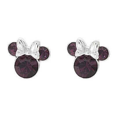 Disney Boucles d'oreilles Minnie En argent Avec pierre de naissance de février EF00469SFEBL.PH, Laiton Disney Boucles d'oreilles Minnie En argent Avec pierre de naissance de février EF00469SFEBL.PH, Laiton