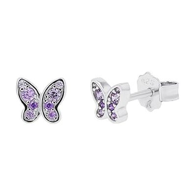 TOM TAILOR Boucles d'Oreilles pour Fille en Argent 925 avec Zircone Clou d'Oreille en Forme de Papillon TOM TAILOR Boucles d'Oreilles pour Fille en Argent 925 avec Zircone Clou d'Oreille en Forme de Papillon