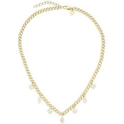 Rosefield Femme 14K Plaqué Or Collier Ludique Cristal Multi Stones JNMCG-J1178 Rosefield Femme 14K Plaqué Or Collier Ludique Cristal Multi Stones JNMCG-J1178