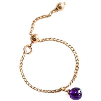 JINGXIGE Bague En Cristal Femme Bague Pendentif En Cristal Naturel Pour Femme Plaquée Or 4 Carats Ajustable Style Améthyste JINGXIGE Bague En Cristal Femme Bague Pendentif En Cristal Naturel Pour Femme Plaquée Or 4 Carats Ajustable Style Améthyste
