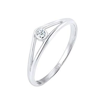 Elli Diamonds Bague de fiançailles Geo en argent sterling 925 avec diamant 0,03 carat, 54, Argent sterling, Diamant Elli Diamonds Bague de fiançailles Geo en argent sterling 925 avec diamant 0,03 carat, 54, Argent sterling, Diamant