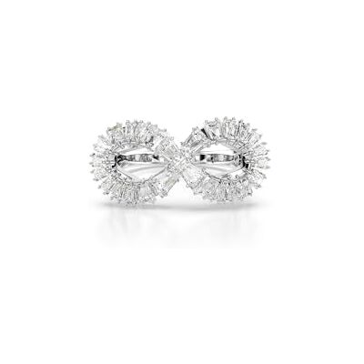 Swarovski Bague cocktail Hyperbola, Infini, Blanche, Métal rhodié Swarovski Bague cocktail Hyperbola, Infini, Blanche, Métal rhodié