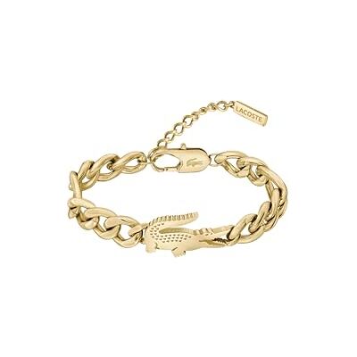 Lacoste Bracelet chaîne en or jaune pour homme et femme Collection Crocodile 2040374, One Size, Acier inoxydable, Pas de gemme Lacoste Bracelet chaîne en or jaune pour homme et femme Collection Crocodile 2040374, One Size, Acier inoxydable, Pas de gemme
