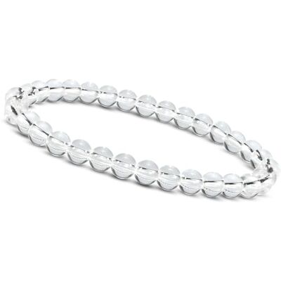 Unique Bracelet de perles de sélénite Ø 6 mm pierre naturelle pour femme Bracelet à boules élastique 16 cm à 19 cm Unique Bracelet de perles de sélénite Ø 6 mm pierre naturelle pour femme Bracelet à boules élastique 16 cm à 19 cm